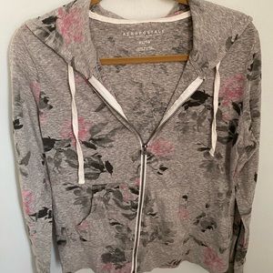 Aeropostale floral zip up